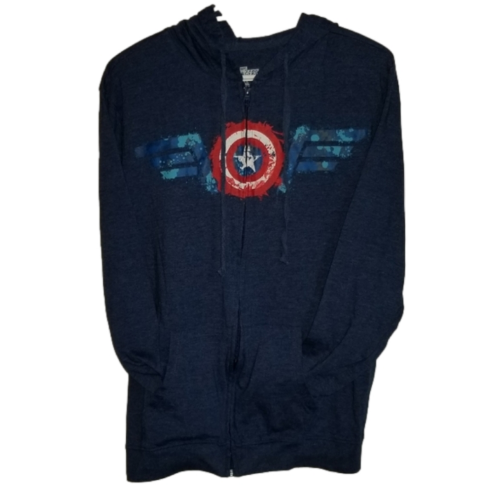 Marvel Avengers Full Zip Hooded Sweater Size M
